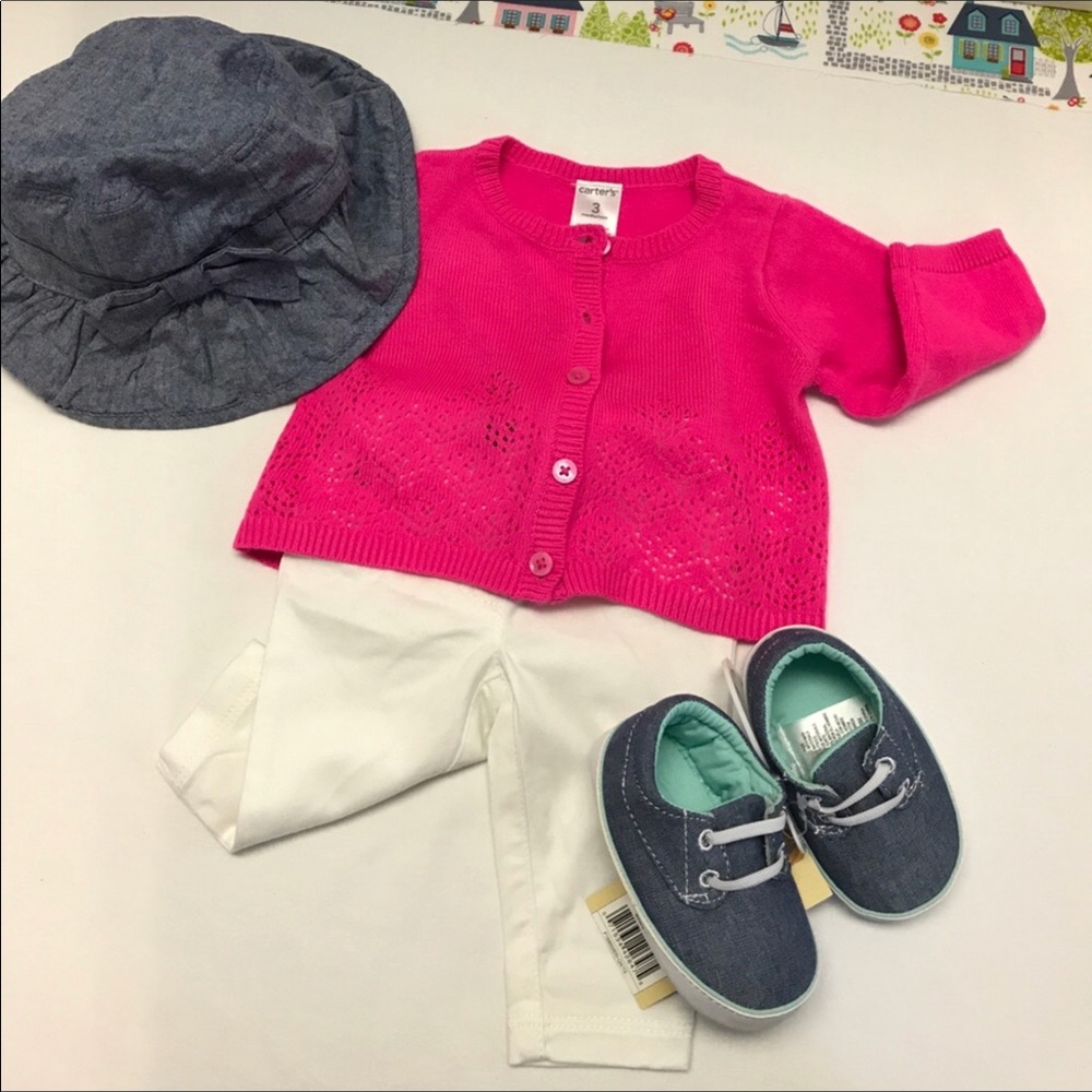 Carter’s Fuchsia Cotton Cardigan - Bundle Only